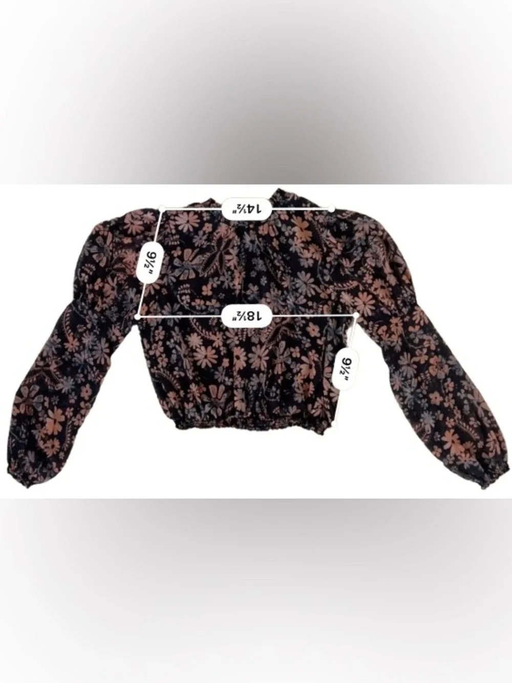 Free People Clarissa Printed Top in Midnight Combo  Size Small